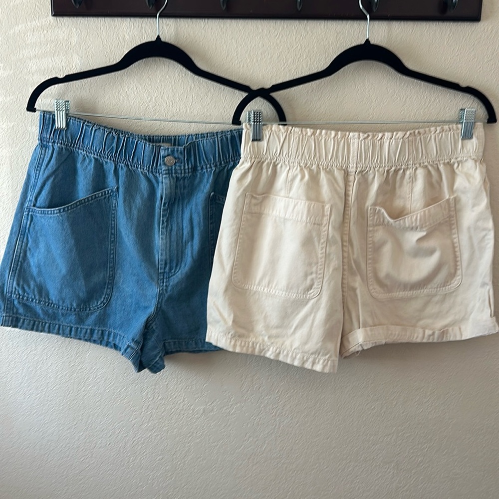 Madewell denim and twill shorts